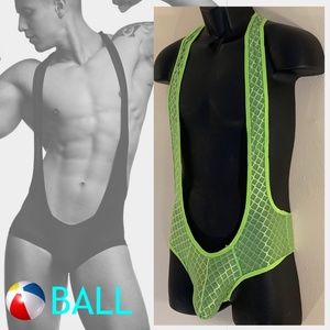 Ball Mesh Wrestling Singlet One Size Poly/spandex